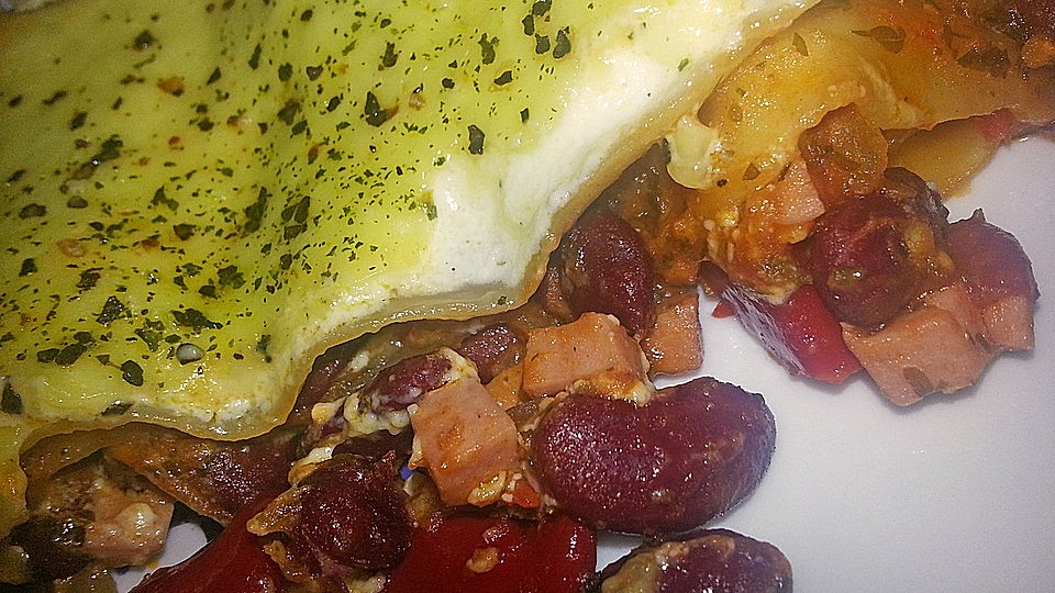 Bohnenmus Lasagne Mit Creme Fraiche Von Elgarnelo Chefkoch