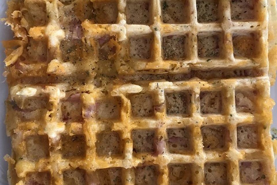 Schinken-Käse-Waffeln