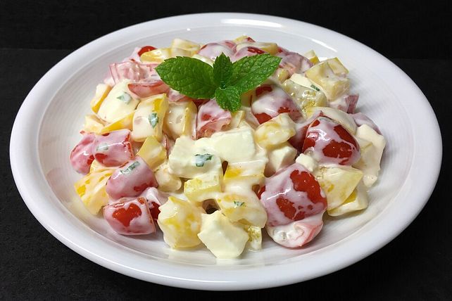 Tomaten-Paprika-Mozzarella-Salat mit Joghurtdressing von Tonita| Chefkoch