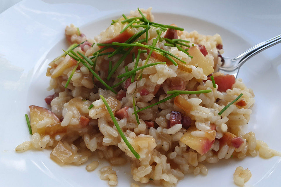 Apfel-Speck-Risotto