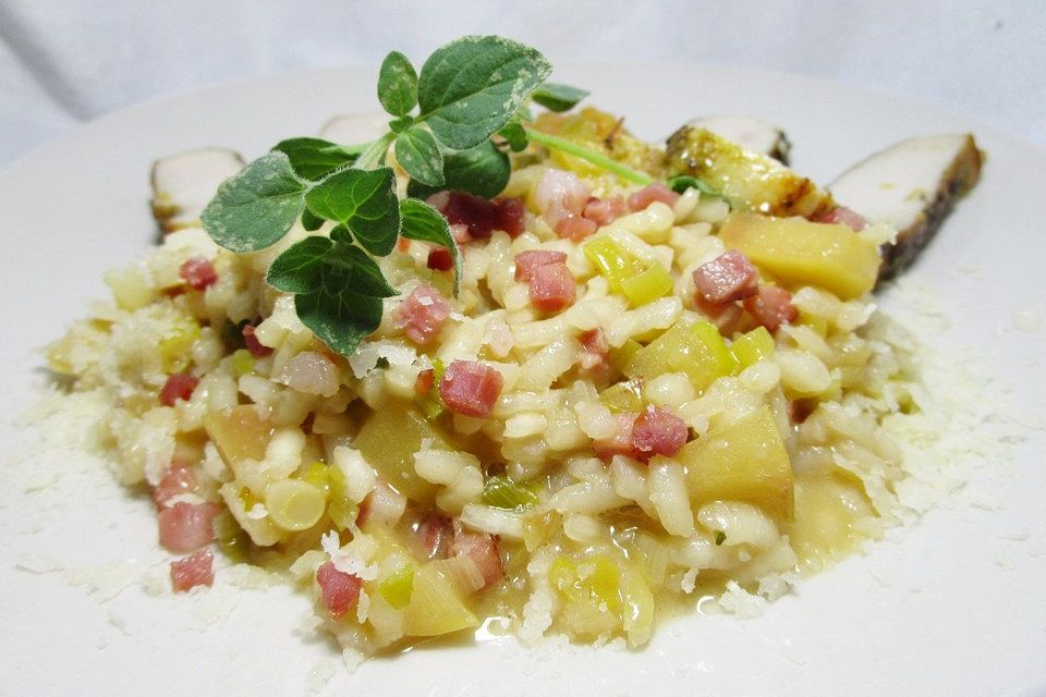 Apfel-Speck-Risotto