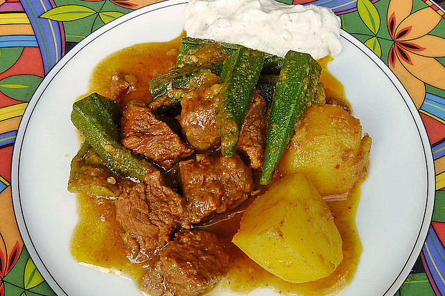 Rind-Kartoffel-Curry mit Okra aus Birma von Dorry| Chefkoch