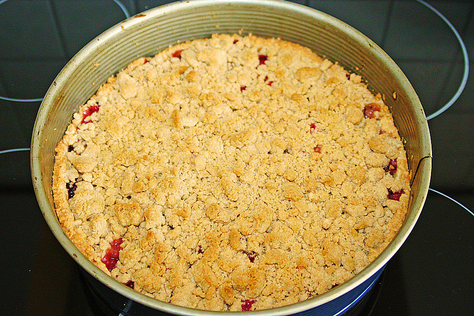 Veganer Zwetschgenkuchen mit Zimtstreuseln