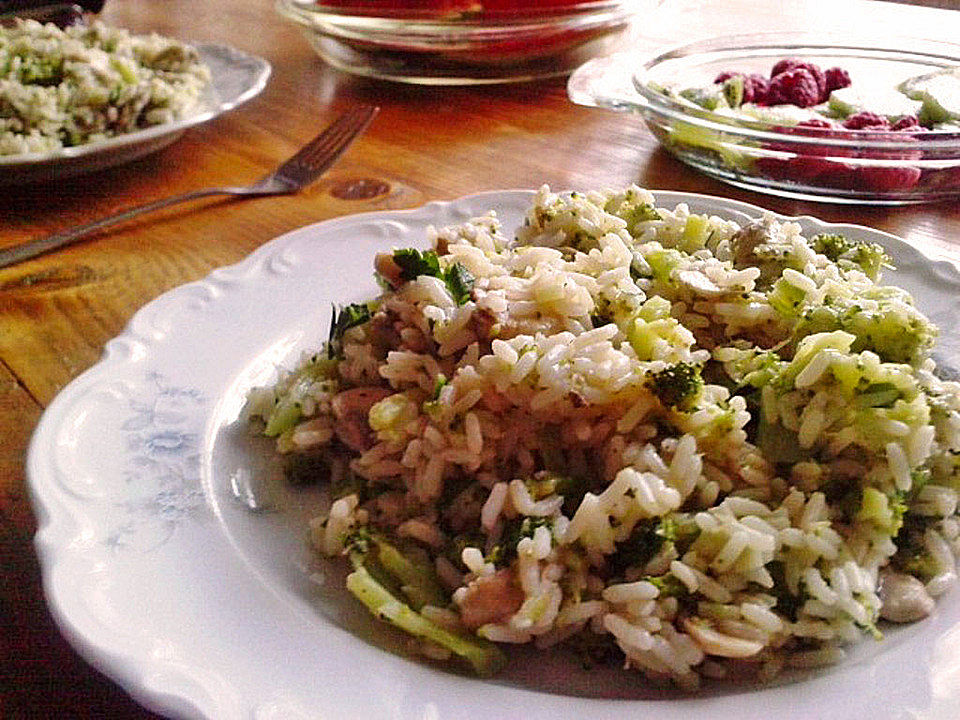 Reis-Pilz-Pfanne mit Brokkoli von renskoenhed| Chefkoch