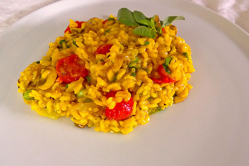 Safran-Limetten-Risotto