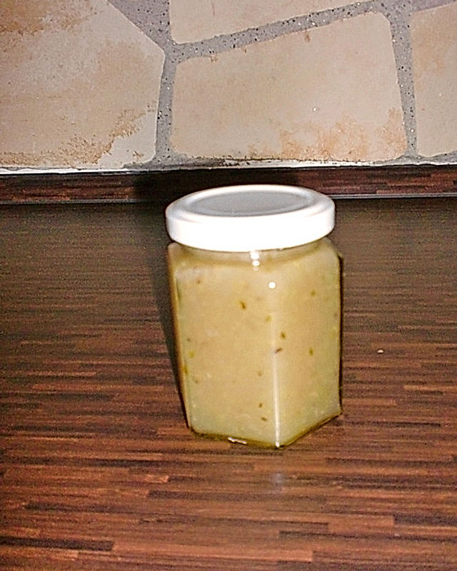 Stachelbeer-Holunderblütensirup-Marmelade