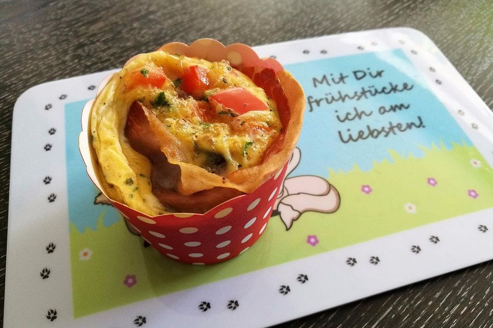 Frühstücks-Muffin mit Ei