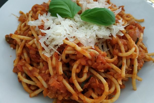 Vegetarische Rote Linsen-Bolognese von Danny1973 | Chefkoch