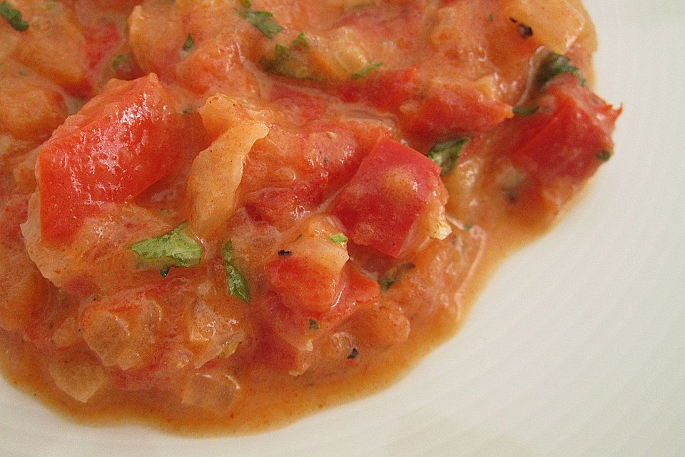 Paprika-Tomaten Soße