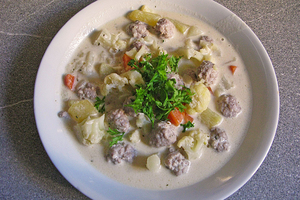 Blumenkohl mit Hackfleisch