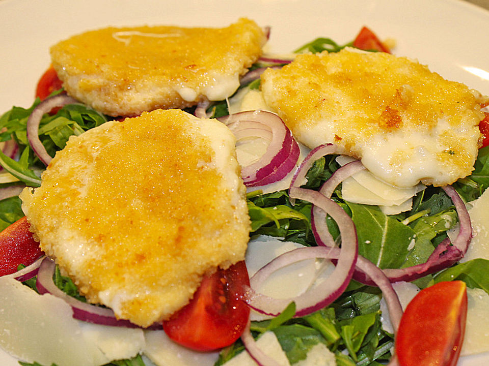 Rucolasalat mit paniertem Mozzarella von SimpsonHomer| Chefkoch