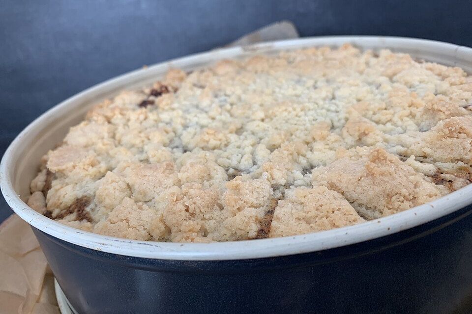 Mohnkuchen mit Quark und Streuseln