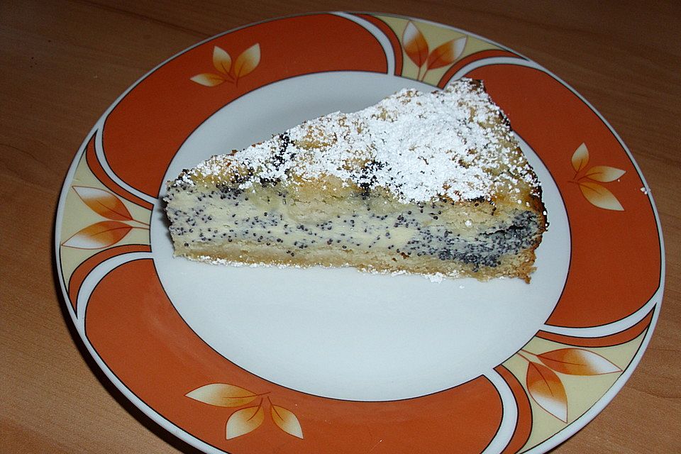 Mohnkuchen mit Quark und Streuseln