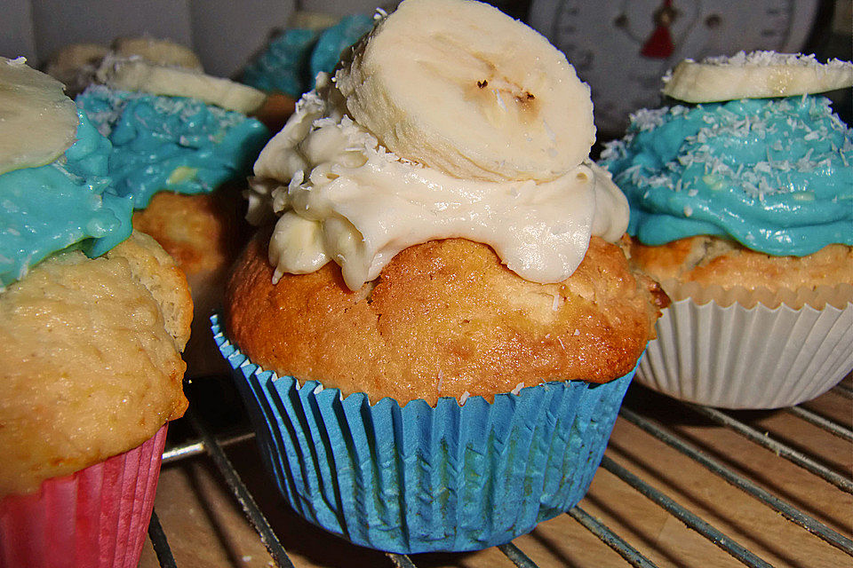 Bananen-Kokos- Cupcakes