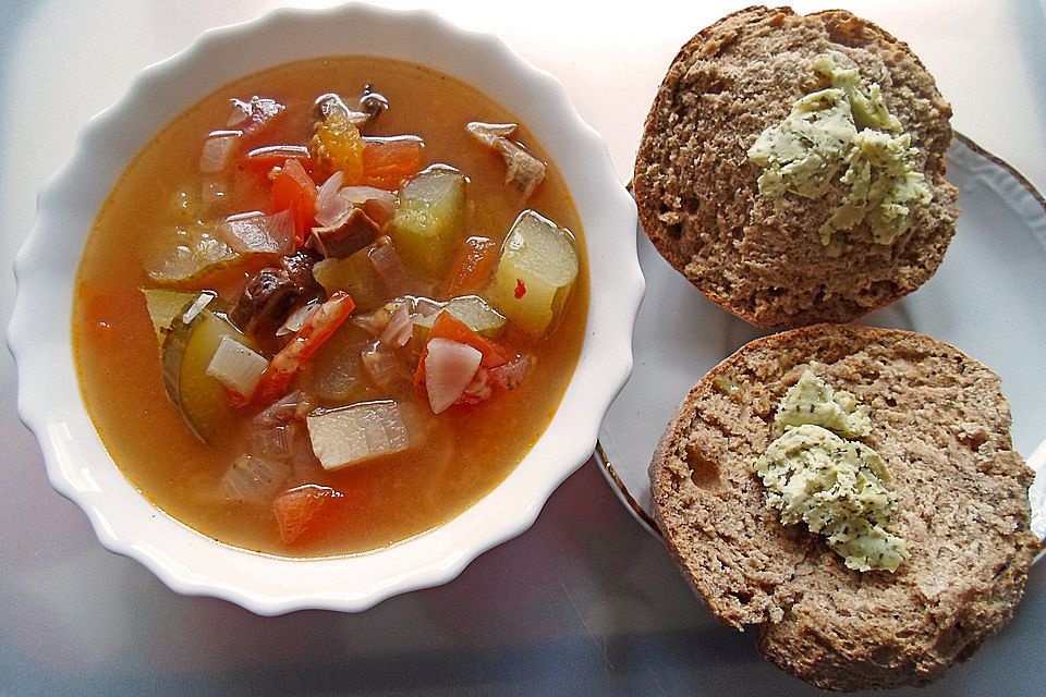 Gemüsesuppe für 2 Personen