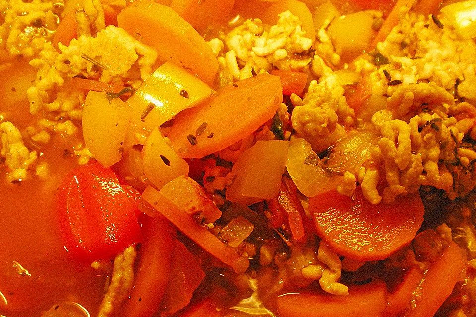 Paprikagemüse mit Rinderhackfleisch