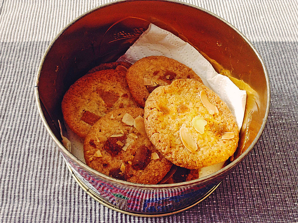 Knusprige white Chocolate-Zitronen-Ingwer Cookies mit Mandeln von ...
