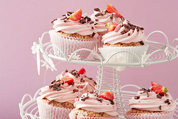 Erdbeer-Schoko-Nuss Cupcake