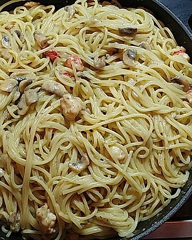 Spaghetti Pesto spezial