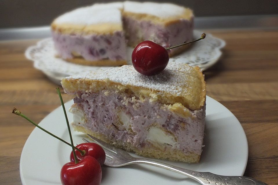 Himbeer-Sahne-Quark-Torte mit Miniwindbeuteln