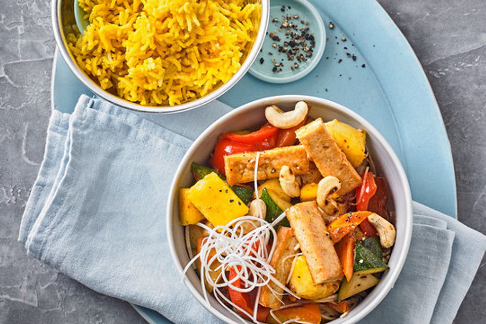 Indisches Curry-Mango-Tofu