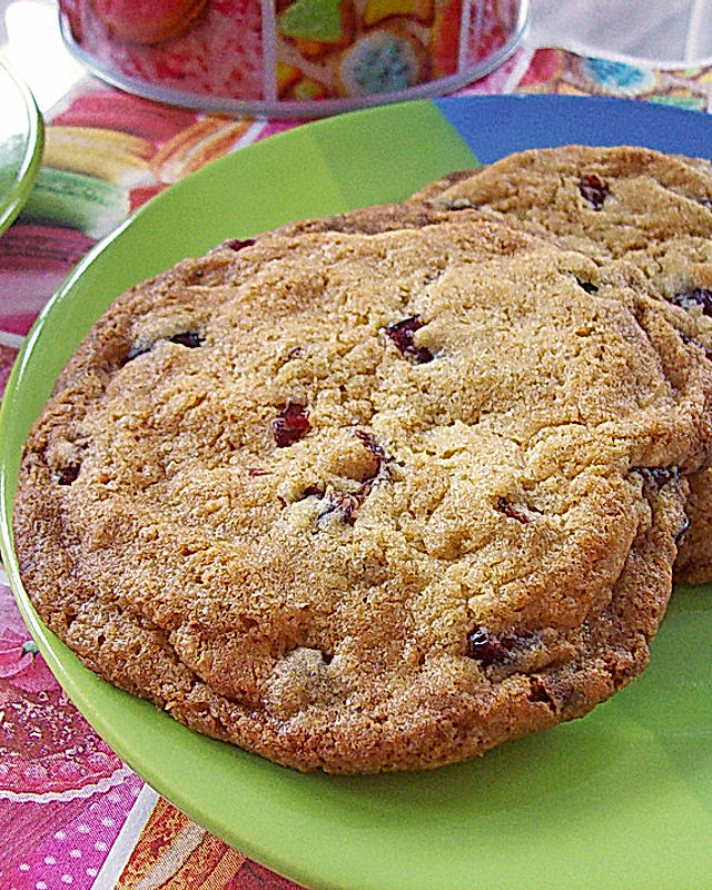 Cookies mit Cranberries und weißer Schokolade