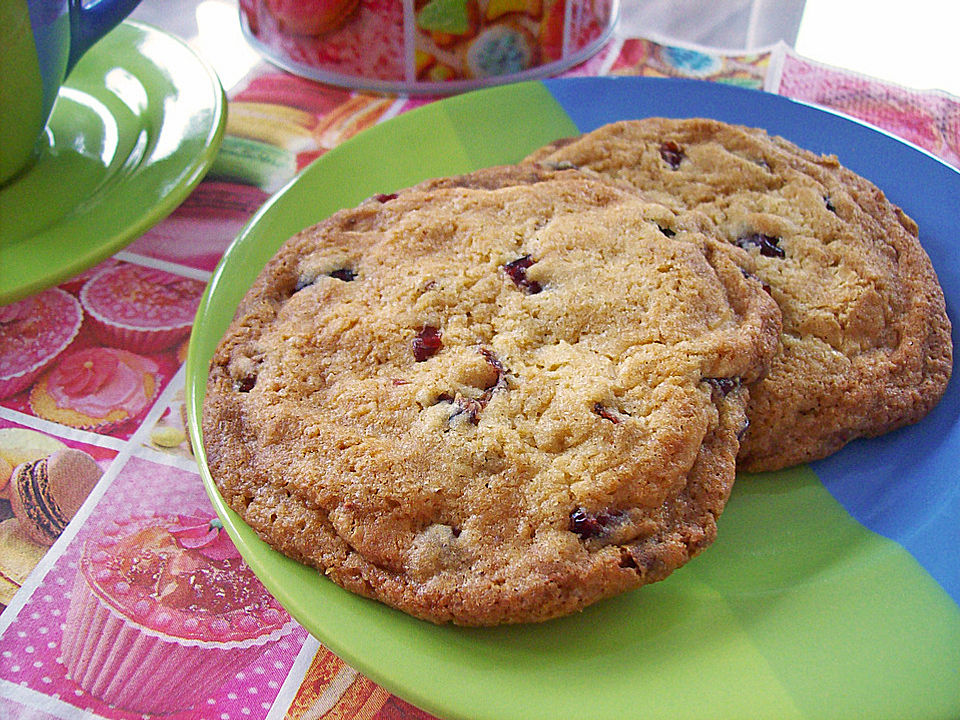 Cookies mit Cranberries und weißer Schokolade von Mrs-Pierce| Chefkoch