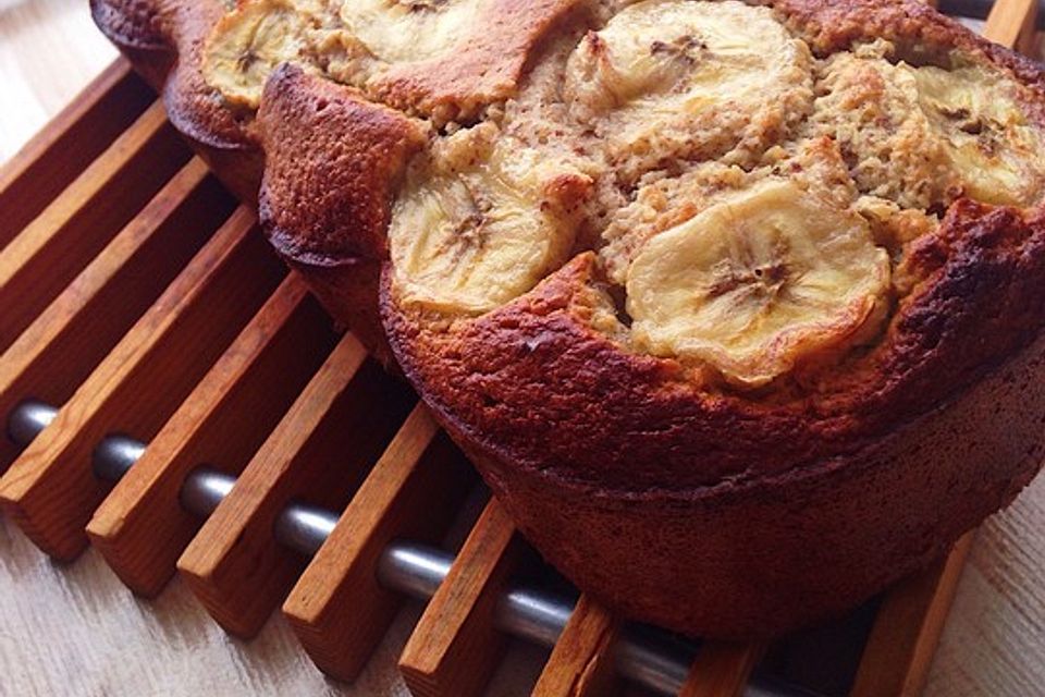 Bananenbrot ohne Mehl und Zucker