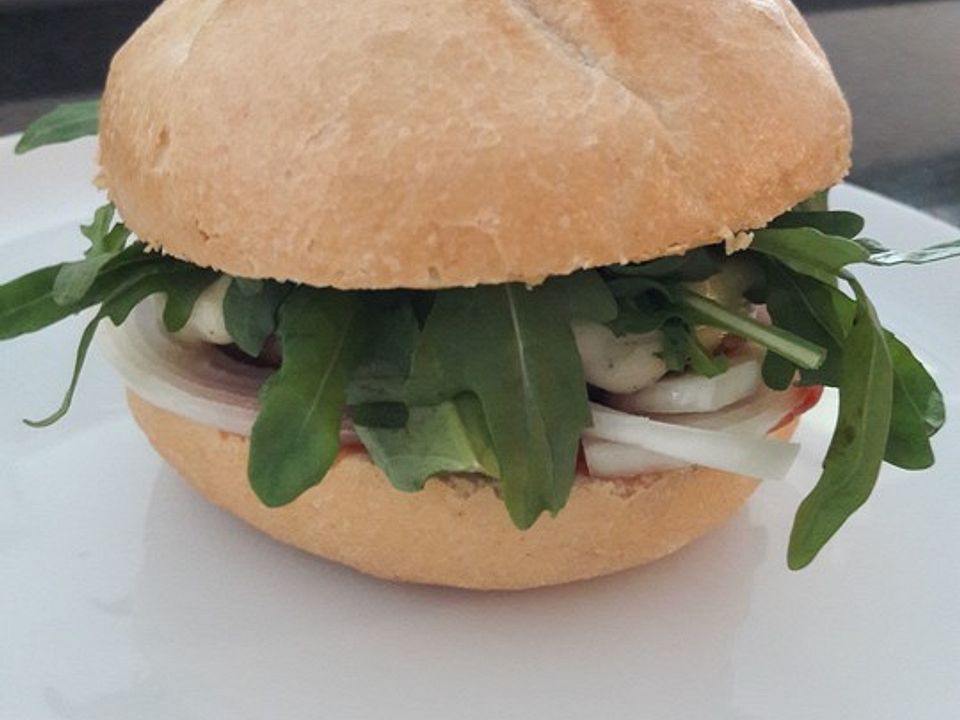 Burger mit Ziegenkäse, Rucola und Feigenmarmelade von Caröchen| Chefkoch