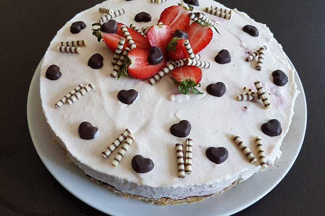 Philadelphiatorte mit Erdbeeren und Schokolade von zwerg2205| Chefkoch