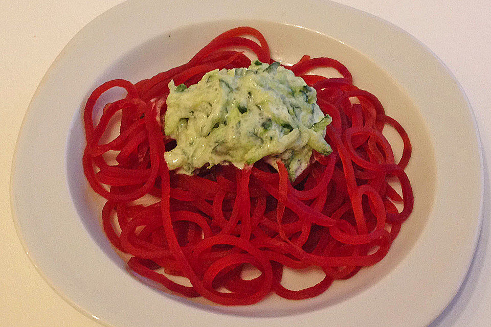 krümeltigers Rote Bete-Spaghetti