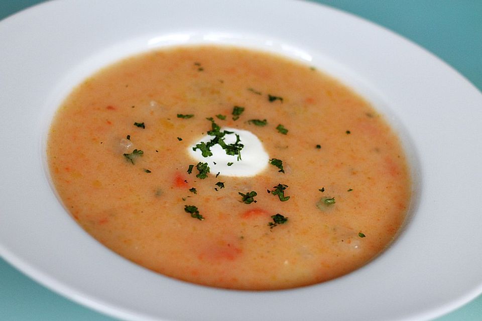 Kohlrabi-Kartoffel-Gemüsesuppe