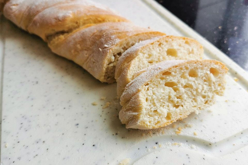 Schnelles Baguette mit Röstzwiebeln