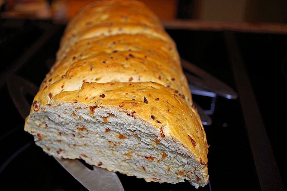 Schnelles Baguette mit Röstzwiebeln