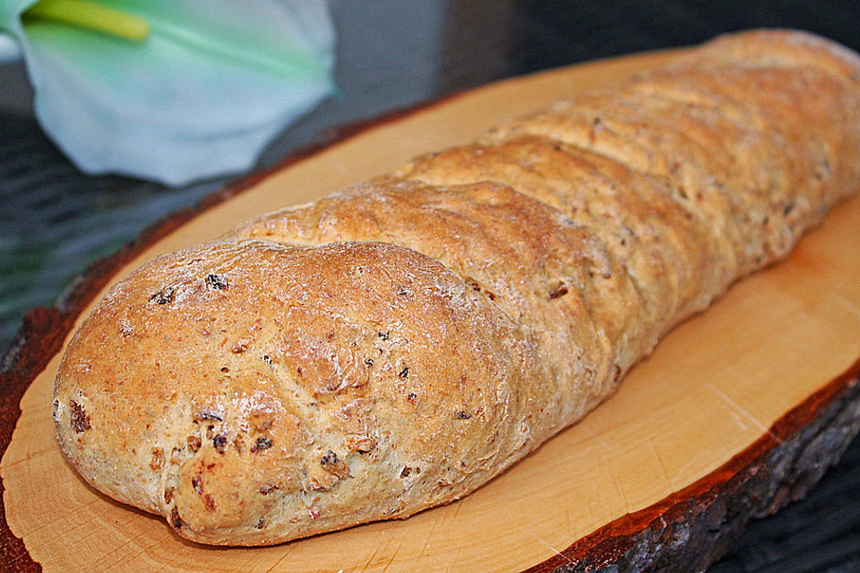 Schnelles Baguette mit Röstzwiebeln