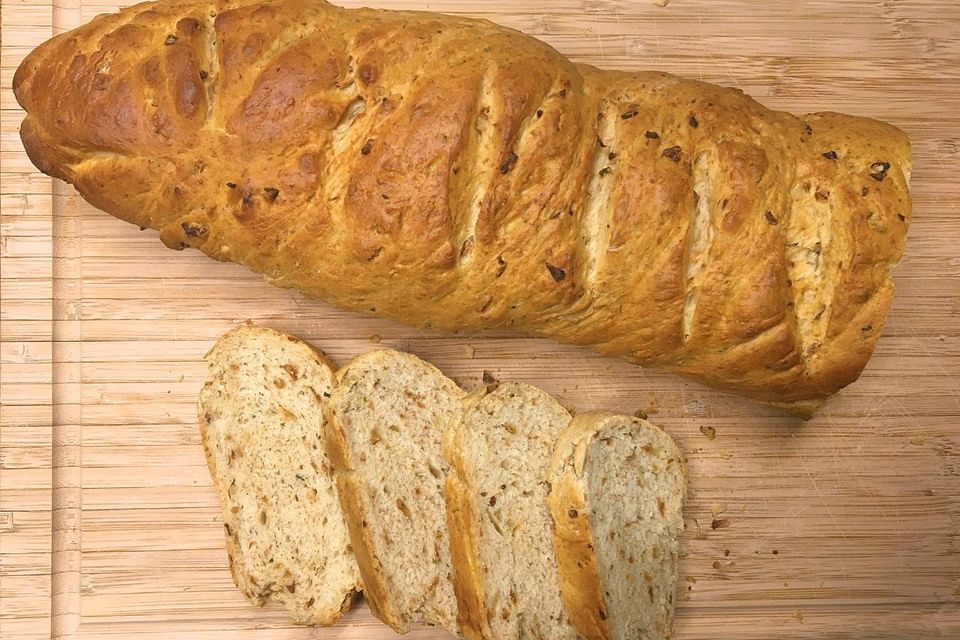 Schnelles Baguette mit Röstzwiebeln