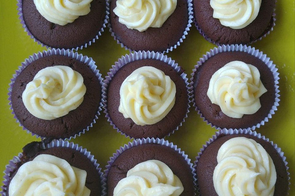 Schoko-Buttercreme Cupcakes