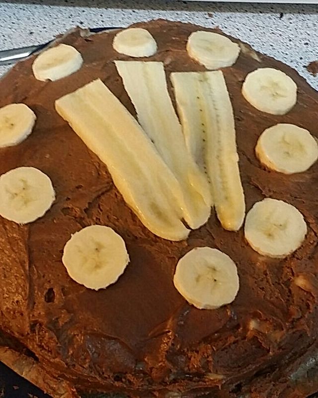 Schoko-Bananen-Erdnussbutterkuchen