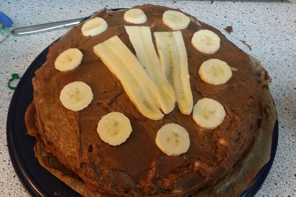 Schoko-Bananen-Erdnussbutterkuchen