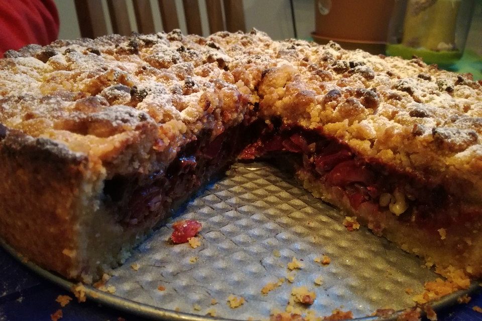 Kirschkuchen mit Streuseln vegan