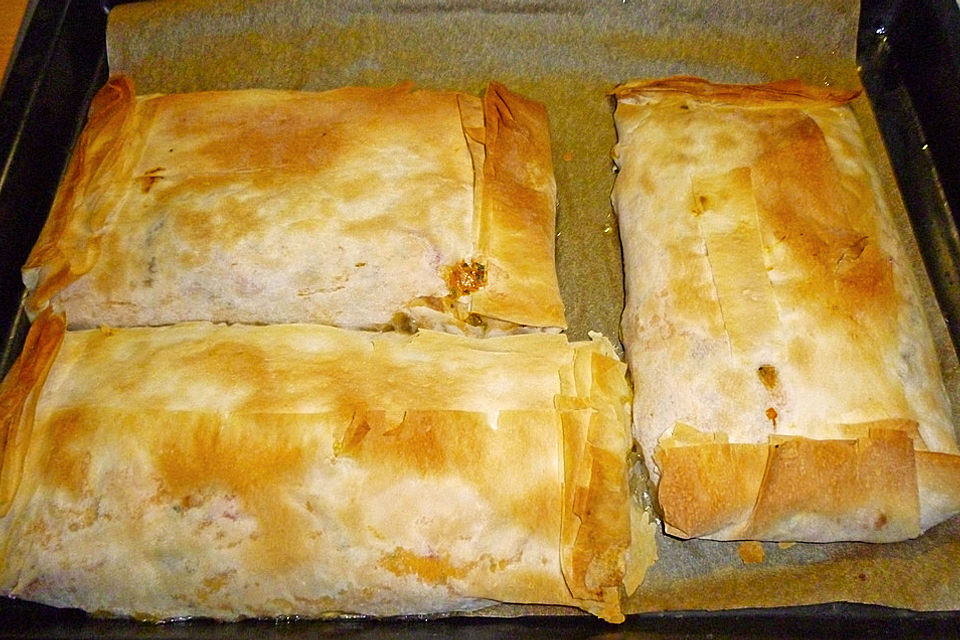 Paprika-Kartoffelstrudel