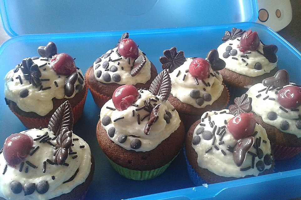 Schneewittchen-Cupcakes