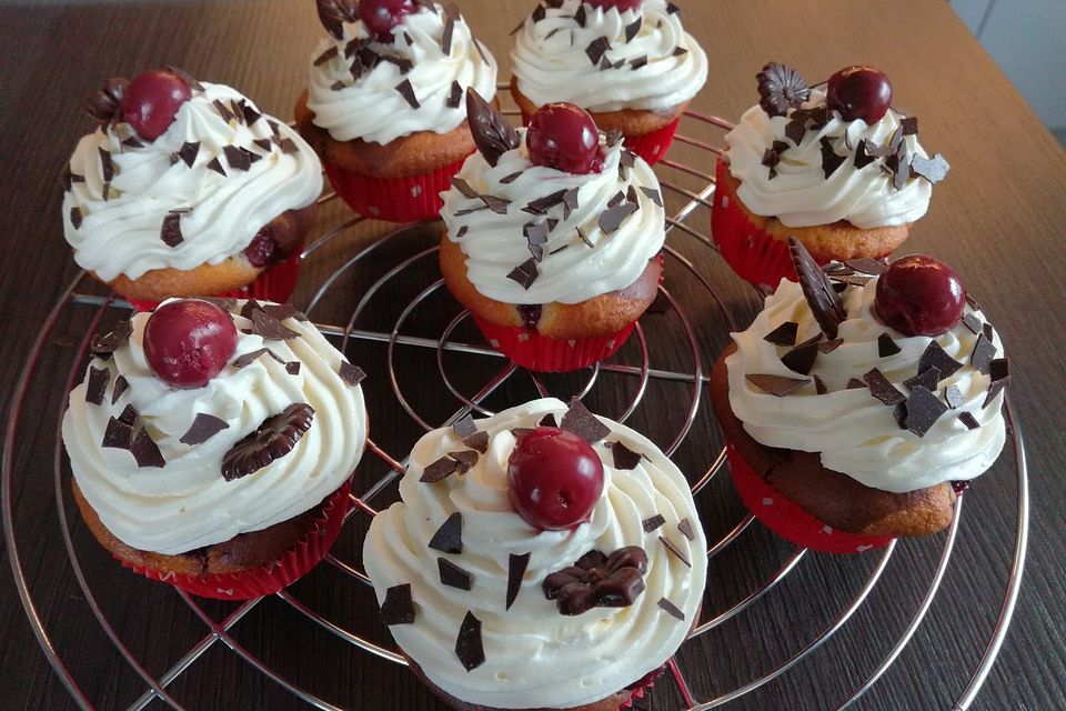 Schneewittchen-Cupcakes