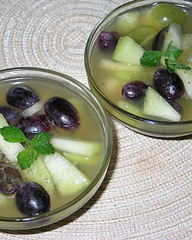 Melonen-Trauben-Dessert