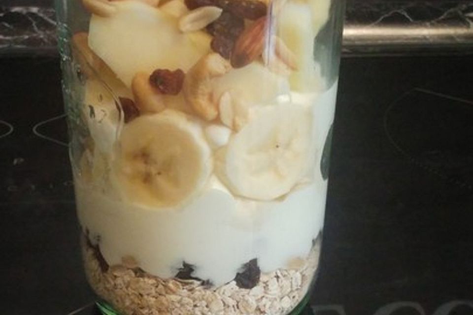 Banane-Apfel-Overnight-Oats