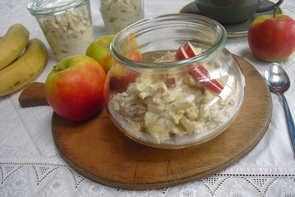 Banane-Apfel-Overnight-Oats