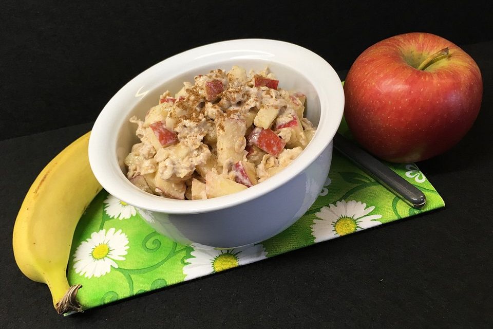 Banane-Apfel-Overnight-Oats