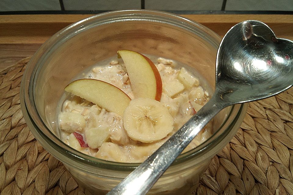 Banane-Apfel-Overnight-Oats