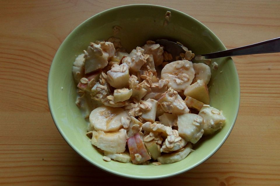 Banane-Apfel-Overnight-Oats