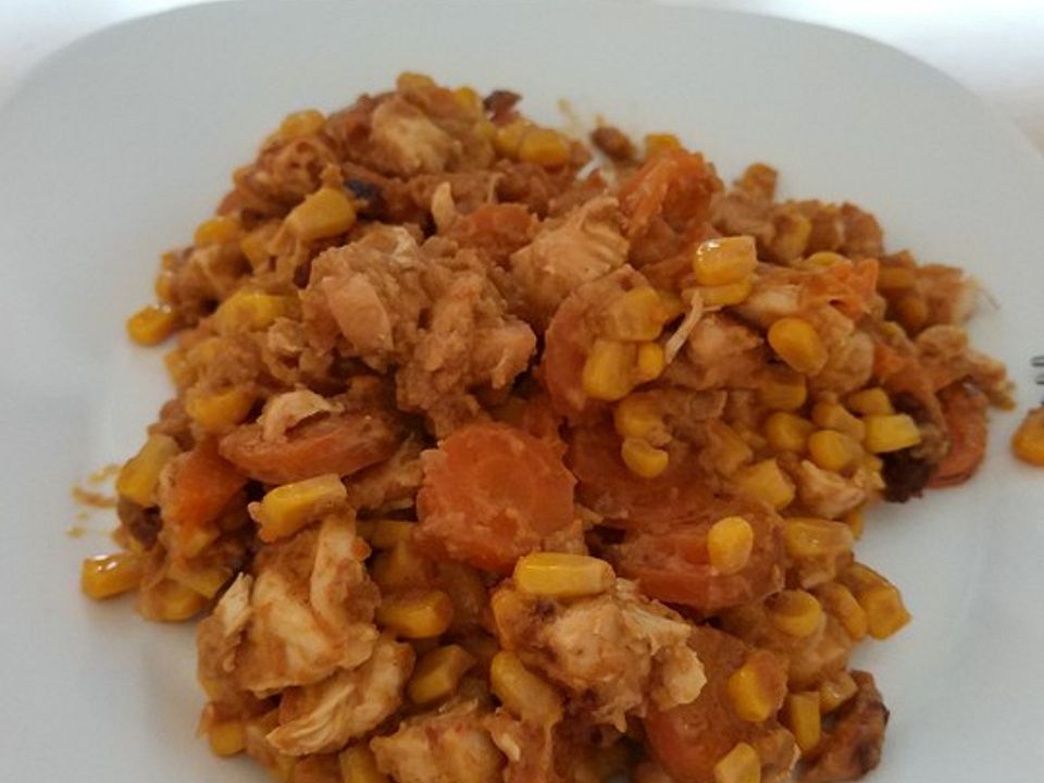Hähnchenfilet in sämiger roter Thai-Currysauce aus dem SlowCooker von ...